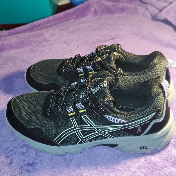 Asics Women's Gel-Venture 8 Trail Running Shoes 1012A706 Size 7 Black Purple - Picture 10 of 11